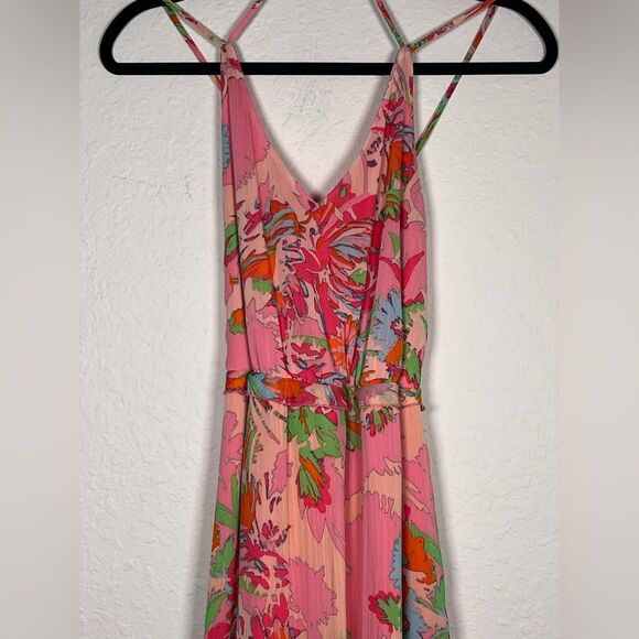 GB Gianni Bini Floral Pink Maxi Dress 🔥 lined 🔥 small - Picture 2 of 8